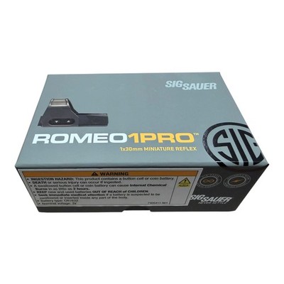SIG SAUER Romeo1 Pro Red Dot Sight 1x30mm 6 MOA Black