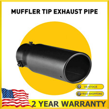 Escape Universal 8.5" Punta Tubo Ajuste Silenciador Cola 1.4-2.5" Acero Inoxidable Negro