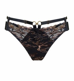Bordelle Onda Brief Black Bronze size XS NWT