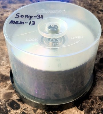 44 Sony & Memorex Blank DVD-R Recordable Discs 16X 4.7 GB 120 Min Lot