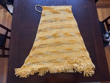 Handmade Crochet Knit Orange Fade Skirt Boho Festival Resort Cottage Retro S