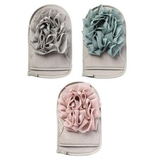 3Pcs Reusable Bath Gloves Exfoliating Shower Cleaning Mitts Assorted Colors
