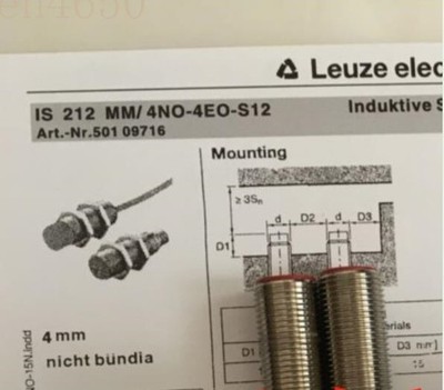 Leuze Electronic IS 212MM/4NO-4E0-S12 50109673 M12 Inductive Sensor 00049 *pz