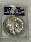 1987 Silver Eagle PCGS MS69 ~~ Rare Eagle / Flag Label ~~  Nice Toner ~~ (286)