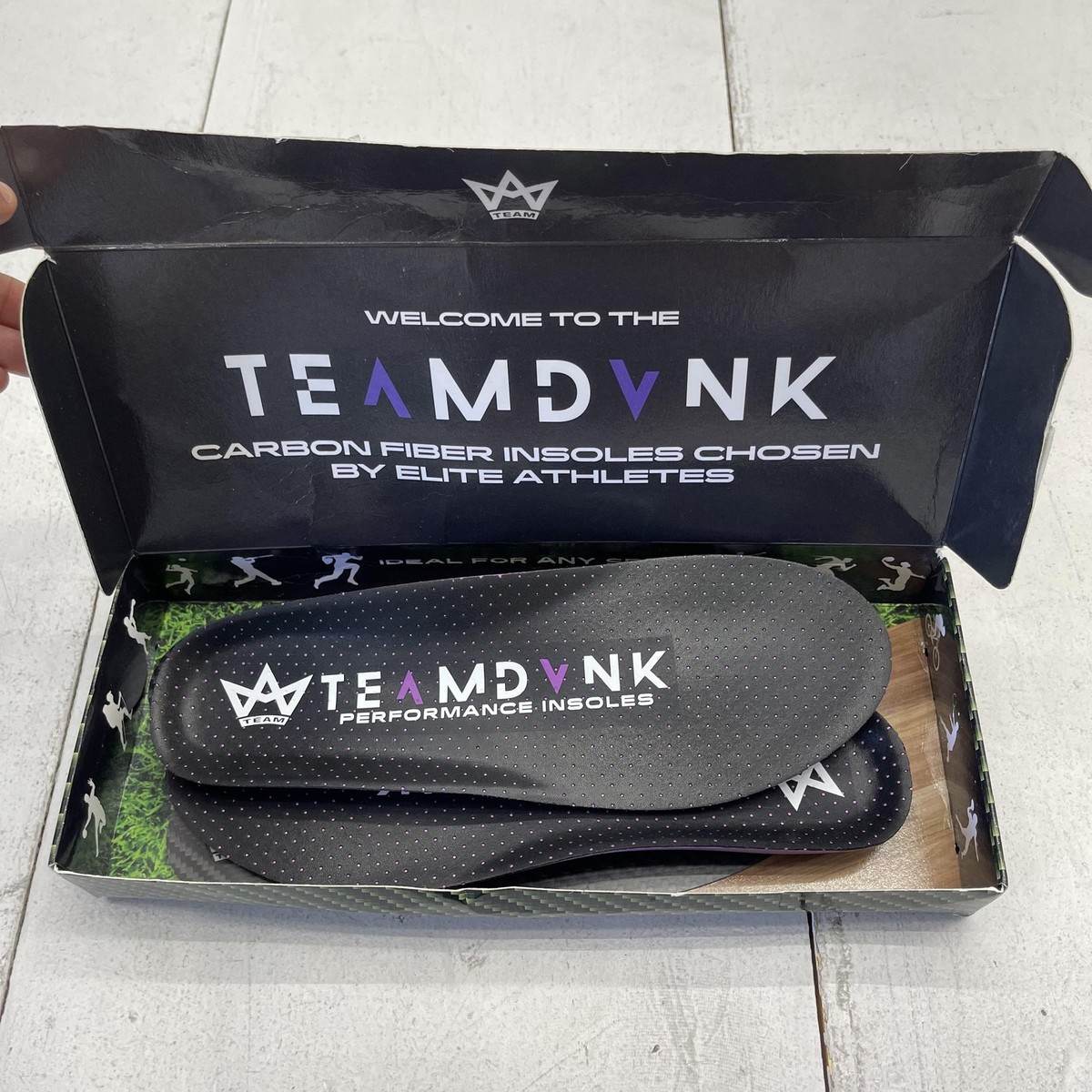 DVNK　eliteインソール TEAMDVNK Carbon Fiber Insoles Mens 8.5- 9 Black Running