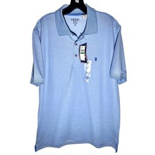 IZOD Mens Performance Polo Shirt Light Blue Short Sleeve Large NWT