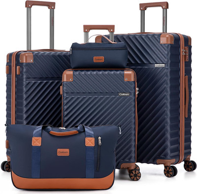 Luggage Sets 5 Piece with TSA Lock Spinner Wheels, Unisex Hard Case ABS Suitcase