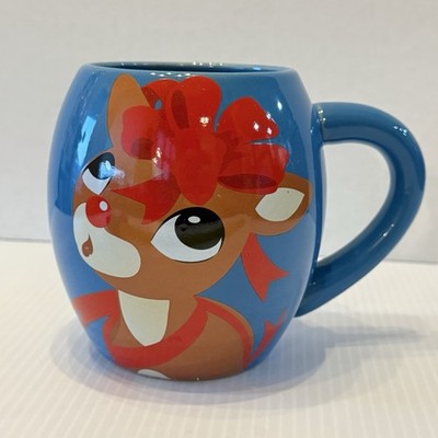Rudolph Coffee Mug BioWorld Ceramic 18oz Rudolph the Red Nosed Reindeer, Blue