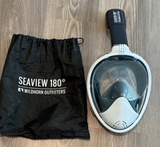 180 Seaview Panoramic Full Face Snorkel Mask Anti Fog Compatible With GoPro L/XL