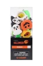Happy Halloween Rings Assorted Colors 12 Count