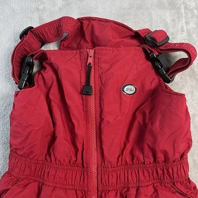 L.L.Bean Kids Insulated Snow Bibs Red | Youth Medium 10 12 | Ski Snow Pants