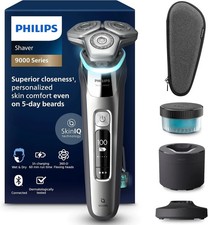 Philips Shaver Series 9000 - Wet and Dry Electric Shaver for Men, SkinIQ Tech