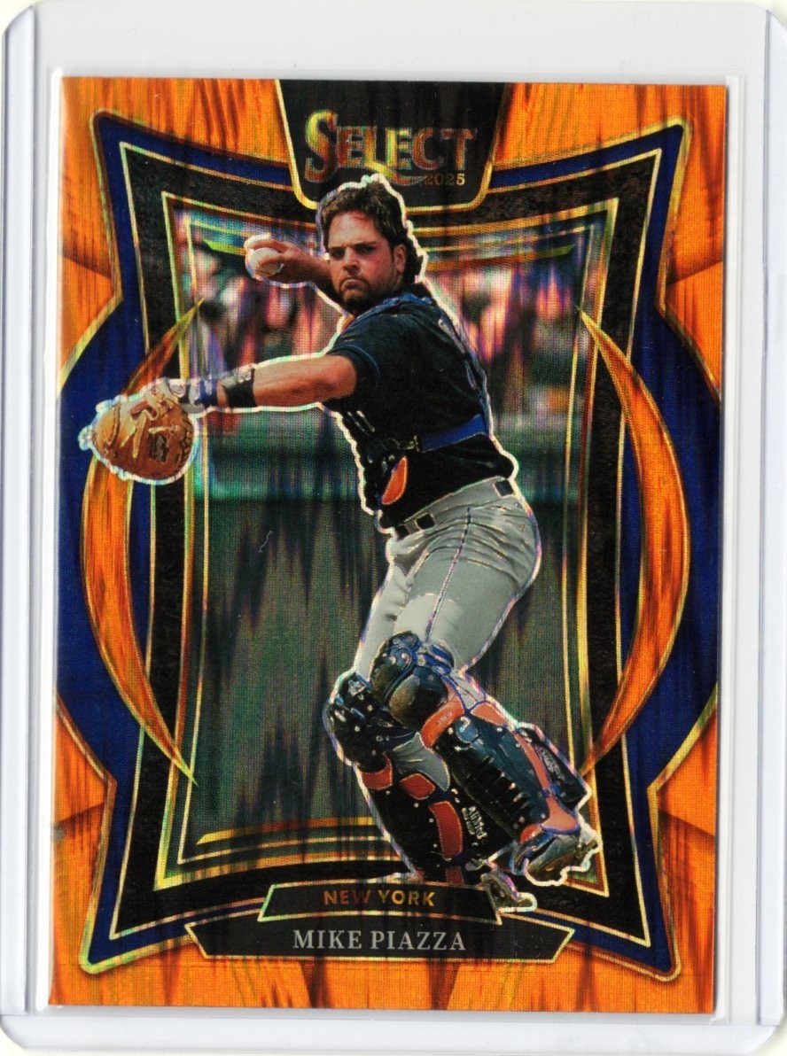 2025 Mike Piazza panini Select Red Flash Prizm Card #43 Ser# 001/299 Mets 41A
