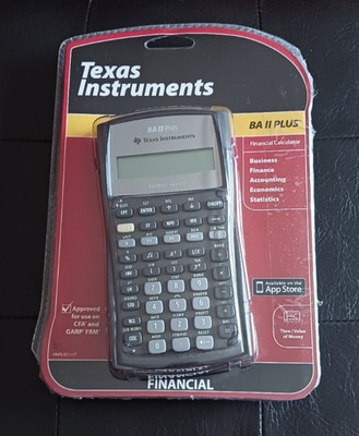 Texas Instruments BAII Plus Calculator FINANCIAL CFA GARP FRM NEW IN PACKAGE