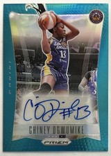 2024 WNBA Prizm Throwback Signatures Chiney Ogwumike # TB-CO Teal Auto /35