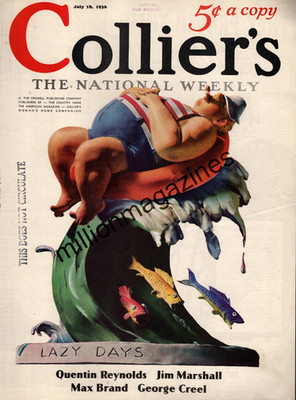 1936 Colliers July 18 - Swimming; The Philippines - Manila; Travel Trailers