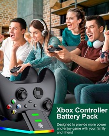 For XBox One Series X/S Controller Charger Station+4320mWh Rechargeable Battery