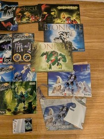 Lot Of VTG Lego Technic Throwbots & Bionicle Instruction Manuals and Inserts