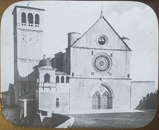 San Francesco Convent/Basilica, Assisi, Italy,Magic Lantern Glass Slide
