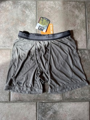NEW - Outdoor Research Echo Boxer Briefs Pewter/Charcoal Men's Size M 244045