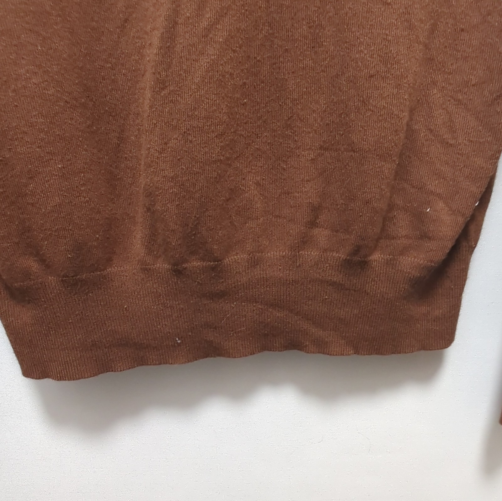 ZARA Womens Chocolate Brown Fine Knit Roll Neck Jumper Long Sleeve Size Small image 4