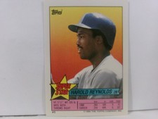 1989 Super Star Sticker Back Card #5 HAROLD REYNOLDS-BRUCE RUFFIN / MATT NOKES