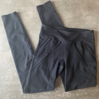 Fabletics Black Full Length Leggings Diagonal Zipper Size 2?