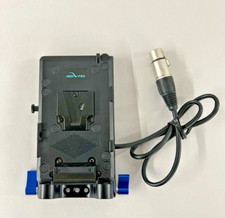 Indipro V-Mount Battery Plate to Female 3-Pin XLR Connector with 15mm Rod Mount