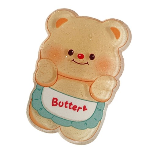 Sweet 2000s Girls Hairpins Butter Bear Handmade Hairpins Heart Glitter Hair Clip - Picture 6 of 13