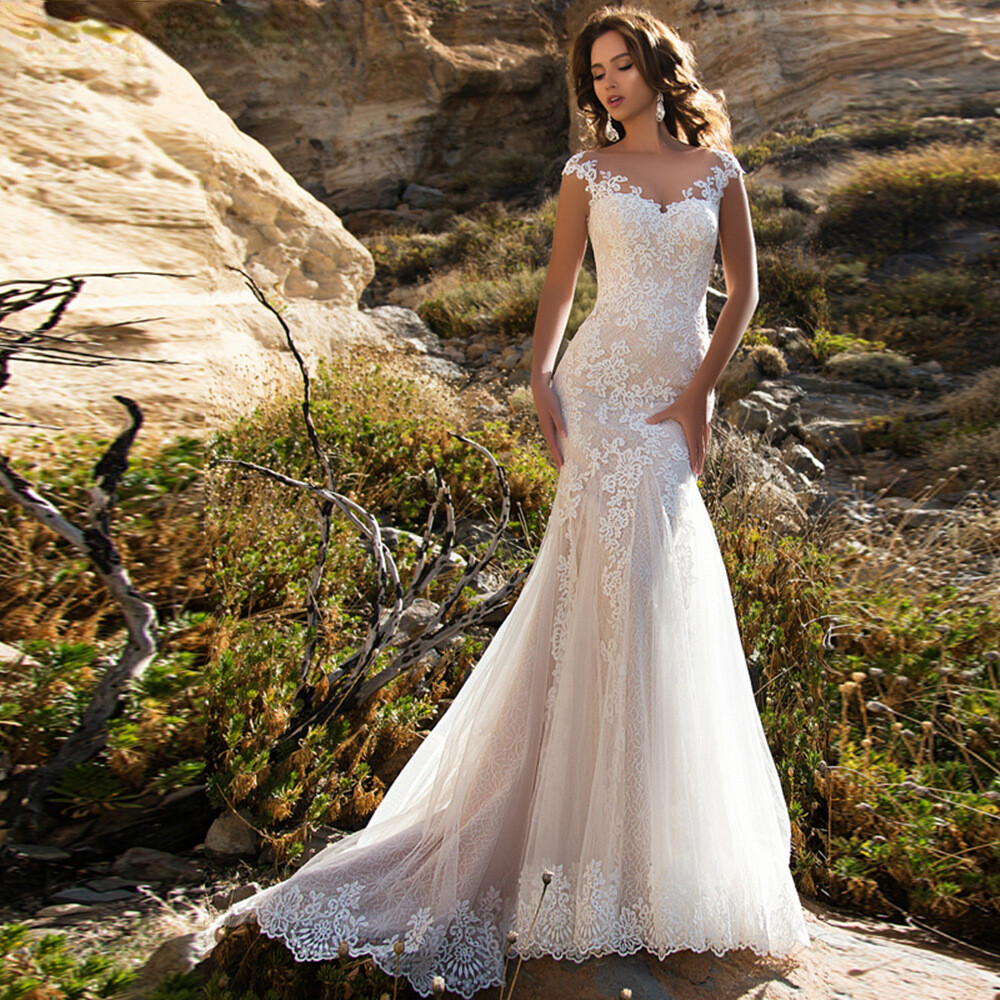 Wedding Dress 2024 V Neck Mermaid Sleeveless Lace Embellishment Classic Bridal Gowns With Train Wedding Dress 2024 V Neck Mermaid Sleeveless Lace Embellishment Classic Bridal Gowns With Train