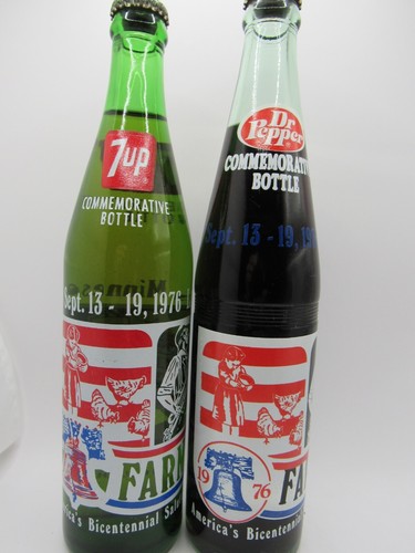 1976 FARMFEST - Dr Pepper / 7up Bottles - Agriculture - Lake Crystal, Minnesota