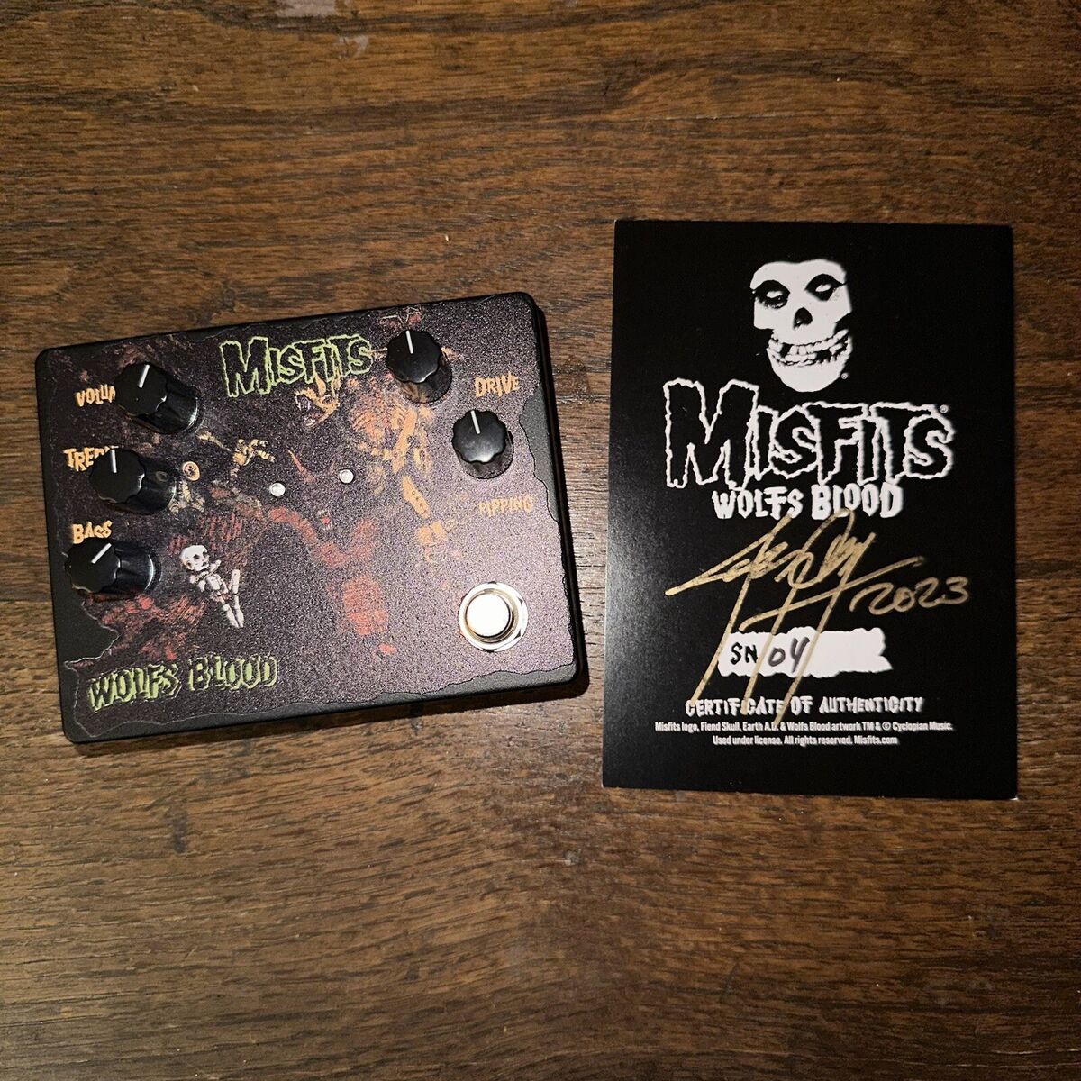 Misfits Wolf's Blood Guitar Pedal #4/138 Jerry Only Glenn Misfits Wolf's Blood Guitar Pedal #4/138 Jerry Only Glenn