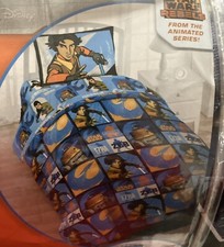 Star Wars Twin Reversible comforter Plus Sheets And Bonus tote New 