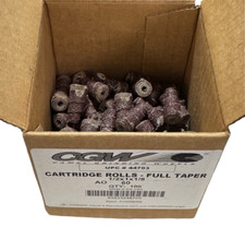 CGW 1/2" x 1" x 1/8" Abrasive Catridge Rolls Full Taper 60 Grit A/O 100 Pack USA
