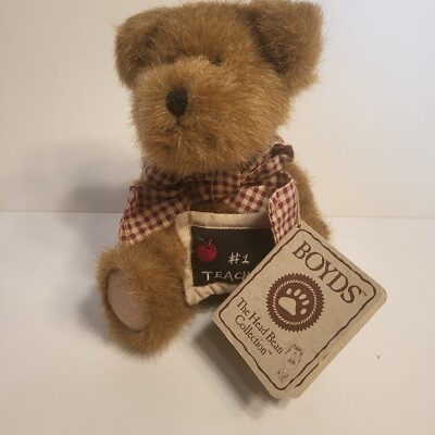 BOYD'S BEARS - THE HEAD BEAN COLLECTION - MISS BEA WISE - #1 TEACHER