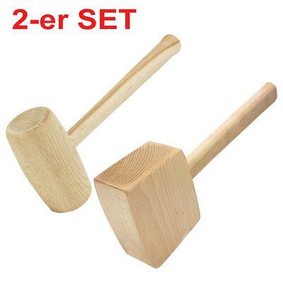 2x Klüpfel Holzhammer Klopfholz Schreinerhammer Holzklüpfel Schreinerklüpfel
