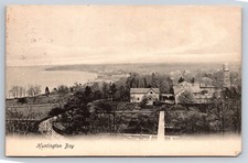 Postcard NY Aerial View of Huntington Bay Huntington New York c1909 AY19