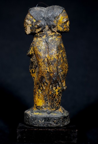 Art Africain African - Couple Bois Miniature Nago Janus sur Socle - 11 Cms - Photo 1 sur 10