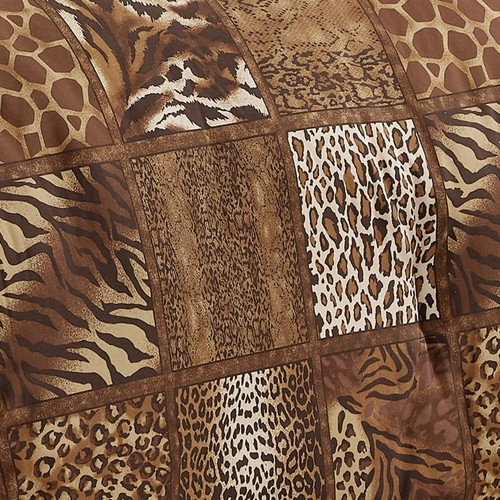 WPM 2 Piece Animal Print Comforter with Pillow Sham, Chocolate Brown Leopard ... - Picture 5 of 7