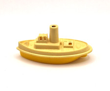 kleines DDR Badeboot Dampfer gelb Plastik Spielzeug Badewanne Schiff ( 585 )