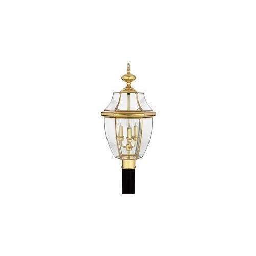 Quoizel NY9043B 3-Light Newbury Outdoor Lantern in Polished Brass - Picture 2 of 3