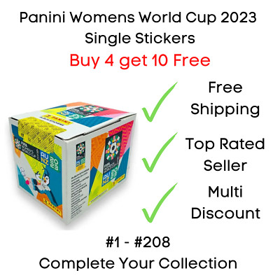 Panini Damen FIFA Fussball-Weltmeisterschaft 2023 Aufkleber #1 - 208 kaufen 4 erhalten 10 gratis
