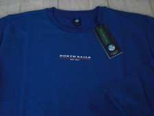 North Sails Crewneck Cotton Sweatshirt, NWT - Men  s L  XL - Ocean Blue, 125