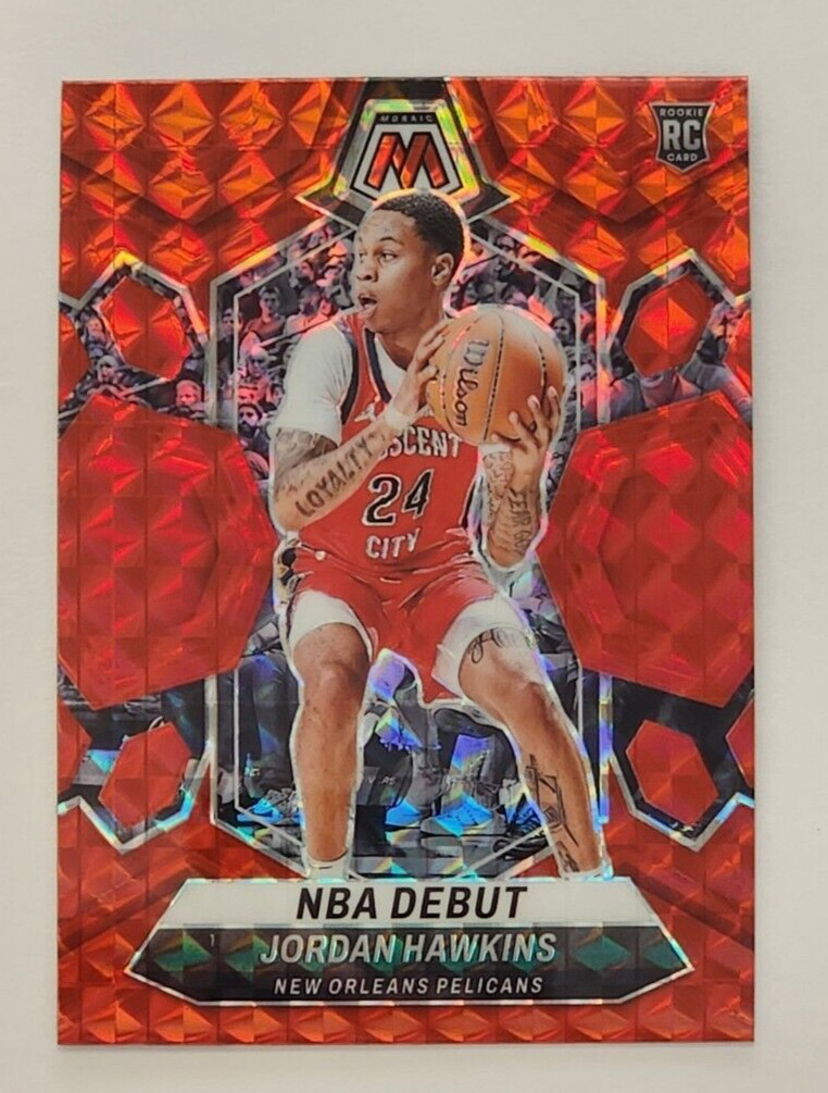 2023-24 Panini Mosaic Jordan Hawkins RC NBA Debut Red Mosaic #253