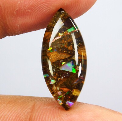 Australian Koroit Boulder Opal 9.35 Ct Marquise Cut Polished Natural Gemstone