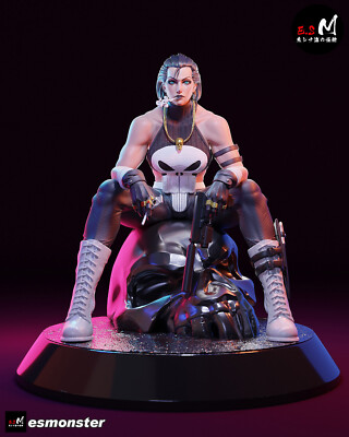 Lady Punisher, Female, Marvel, sexy Pin Up, Figur, 3D Druck, Statue, UNBEMALT