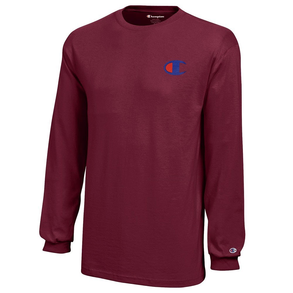 Champion Reverse Weave Logo Youth (Garnet) Long Sleeve T