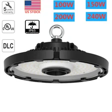 LED High Bay Lights UFO 100W 150W 200W 240W Warehouse Led Shop Light Fixture DLC
