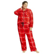 Women's Plaid Flannel Matching Family Pajama Set Wondershop 3X 4040 