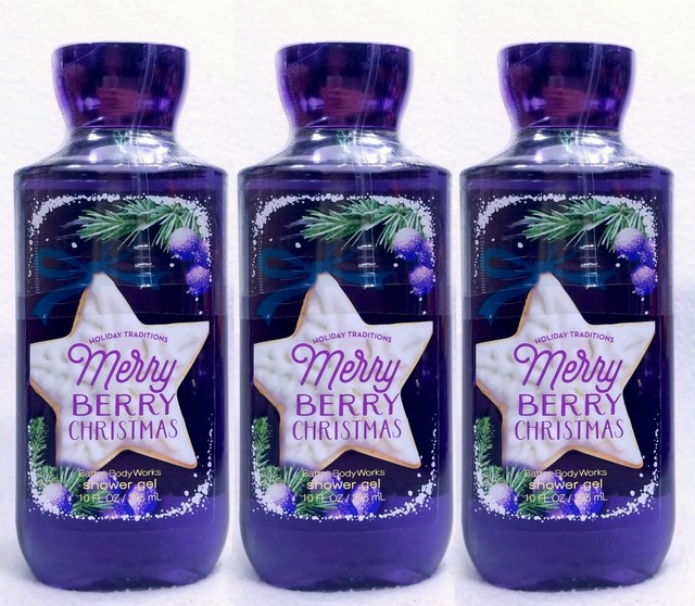 3 Bath & Body Works MERRY BERRY CHRISTMAS Shower Gel Body Wash eBay